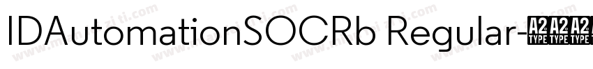 IDAutomationSOCRb Regular字体转换